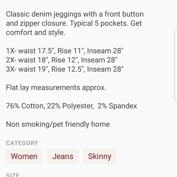 *-Plus Size Denim Jeggings - Picture 4 of 4